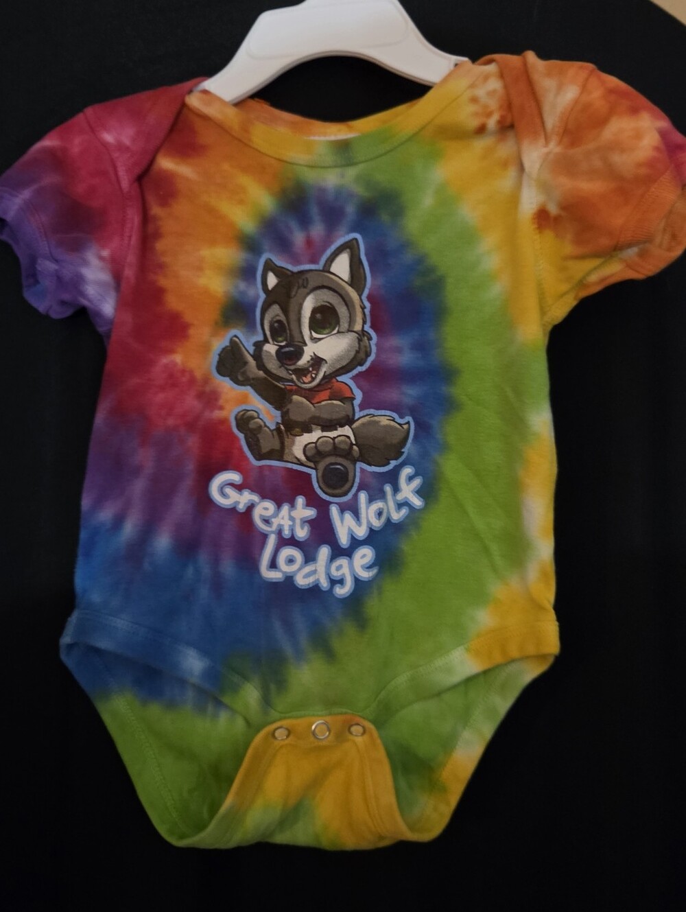 🛍$8 Ea. 3/$15🛍12M Great Wolf Lodge Kids Tie-Dye One-Piece Bodysuit - Multi